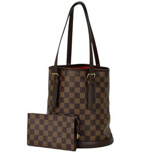 Louis Vuitton Mare Handbag Bucket Shoulder Bag Tote Damier Brown